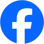 Facebook logo featuring a white lowercase 'f' in a blue circular icon.