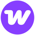 White lowercase 'w' logo inside a solid vibrant purple circle icon