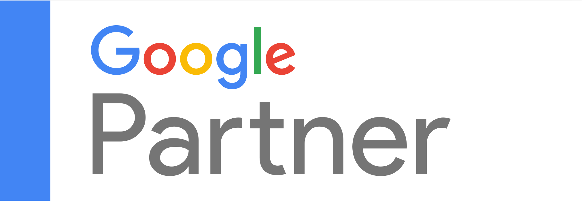 Official Google Partner badge logo with blue and grey text.