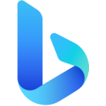 Microsoft Bing logo icon in a blue and teal gradient stylized 'b' shape.