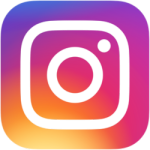 Instagram logo icon with a purple, orange, and yellow gradient.